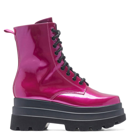Deathwatch Trident Platform Boots - Candy Pink - KOI Footwear - Main View