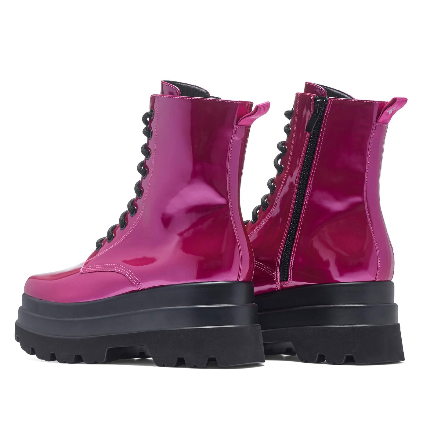 Deathwatch Trident Platform Boots - Candy Pink - KOI Footwear - Back View
