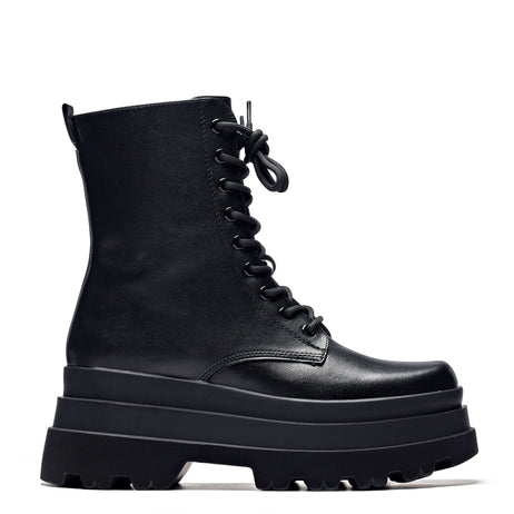 Deathwatch Trident Platform Boots - Ankle Boots - KOI Footwear - Black - Main View