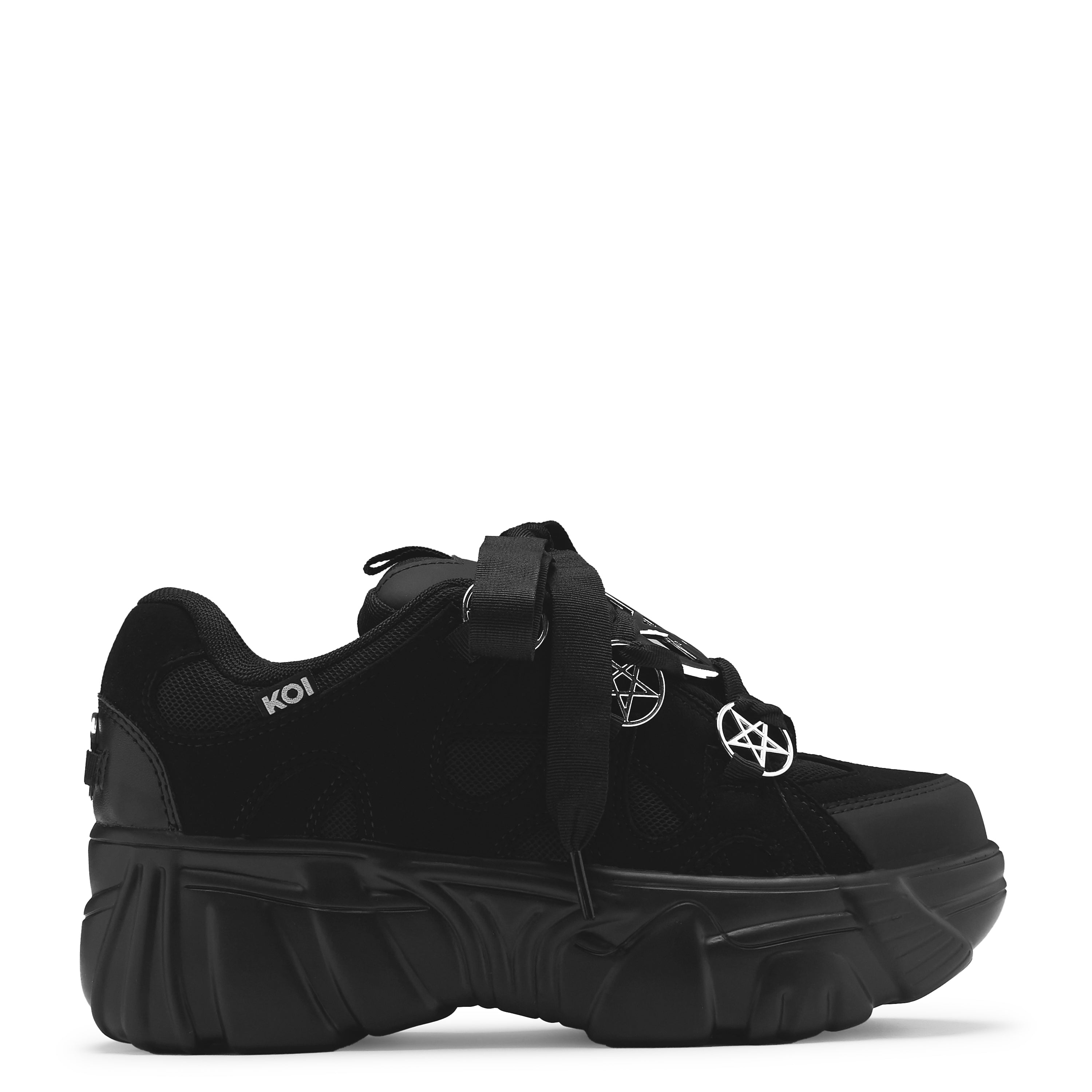 Necromancer Chunky Platform Trainers Black