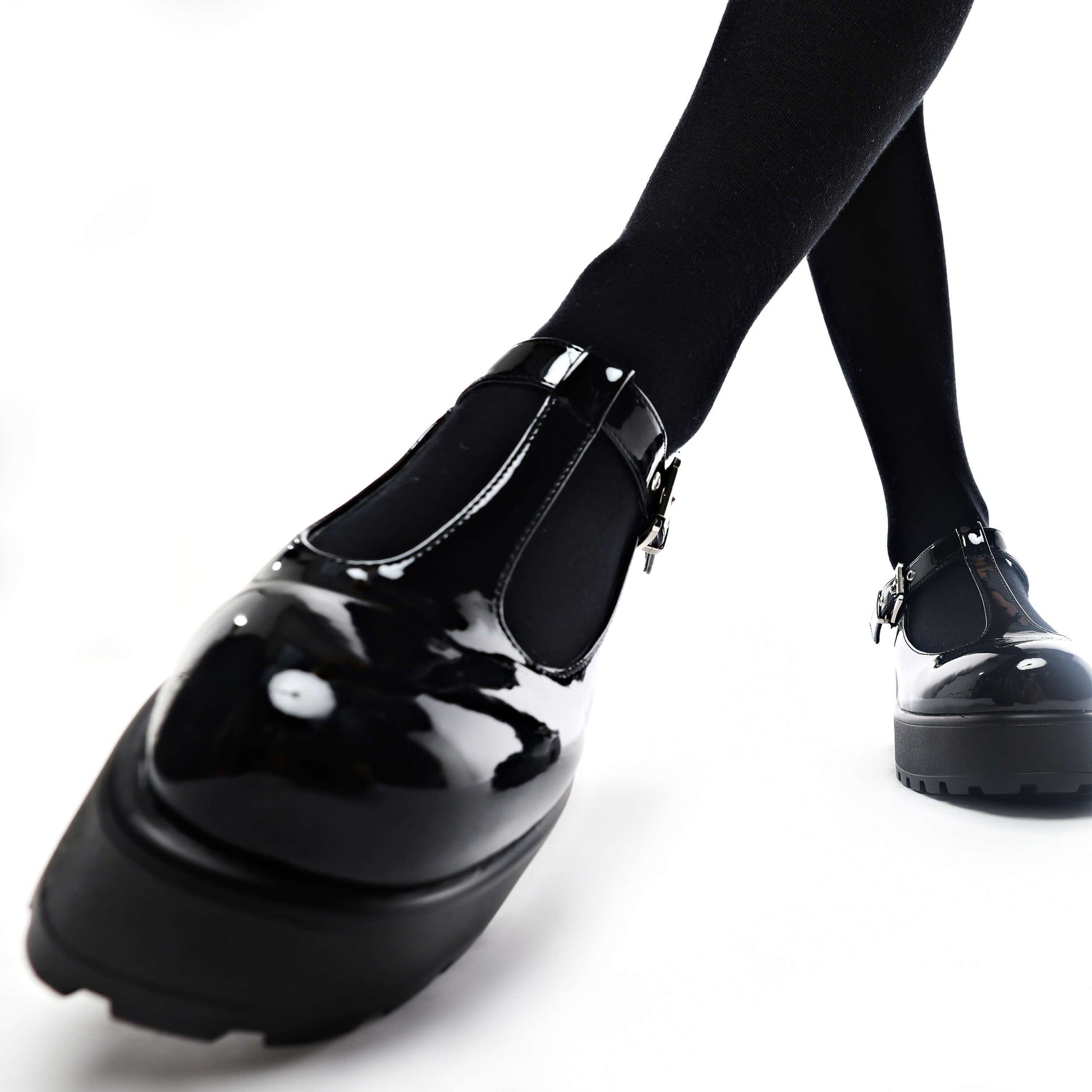 SAI Black Mary Jane Shoes 'Patent Edition' - Mary Janes - KOI Footwear - Black - Front View