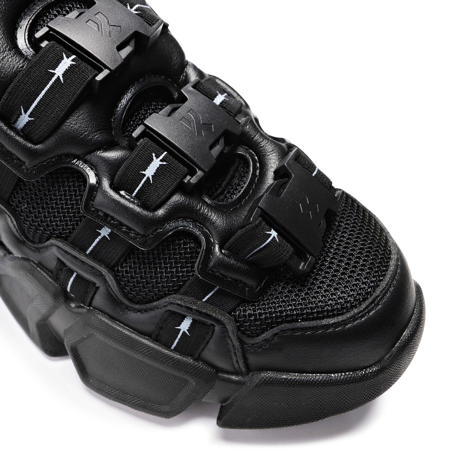 The Beast Men's Black Wire Trainers - Trainers - KOI Footwear - Black - Front Detail
