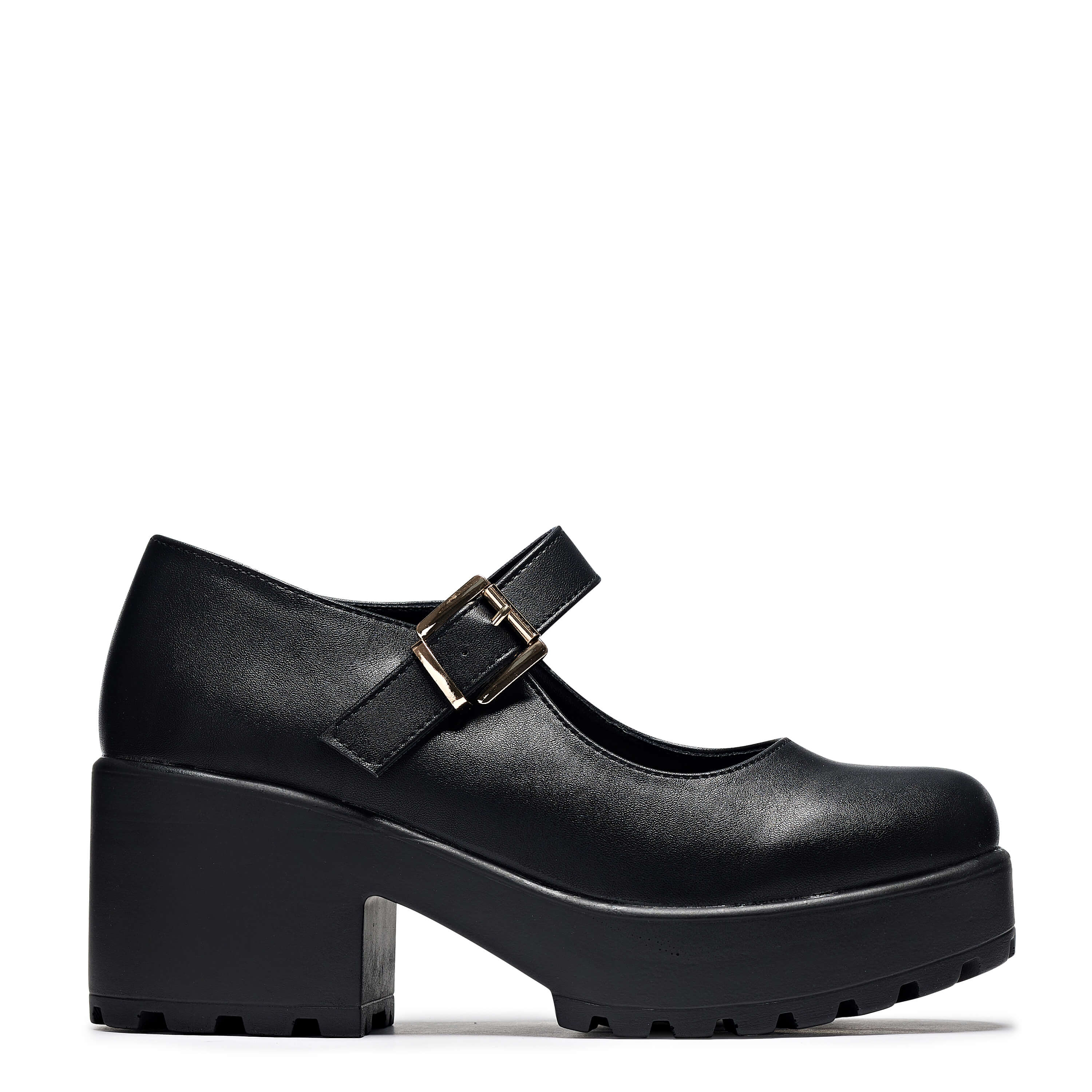 Black Chunky Platform Mary Jane Shoes - Main Image