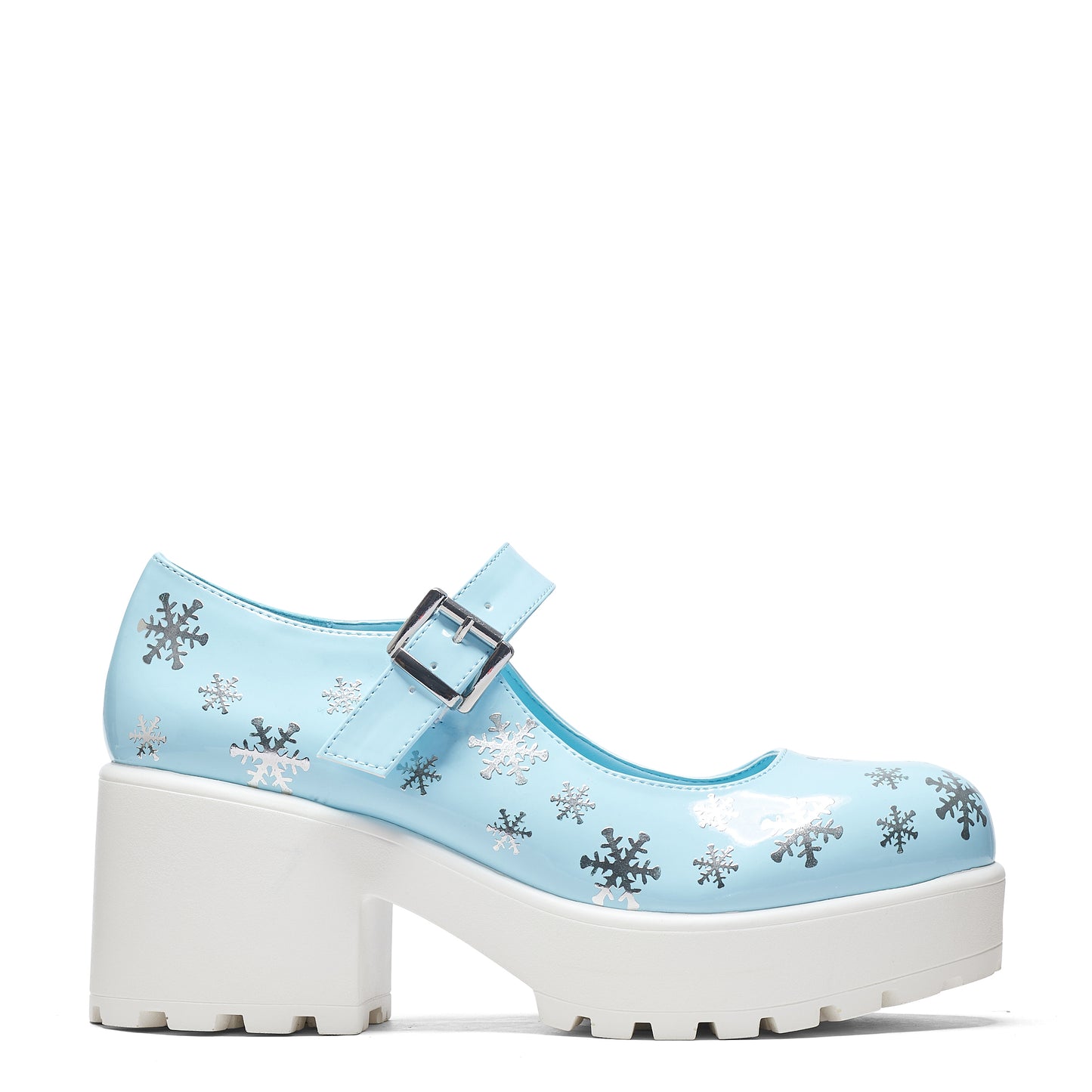 Tira Blue Mary Janes ' Frosty Kisses Edition' - Mary Janes - KOI Footwear - Blue - Side View