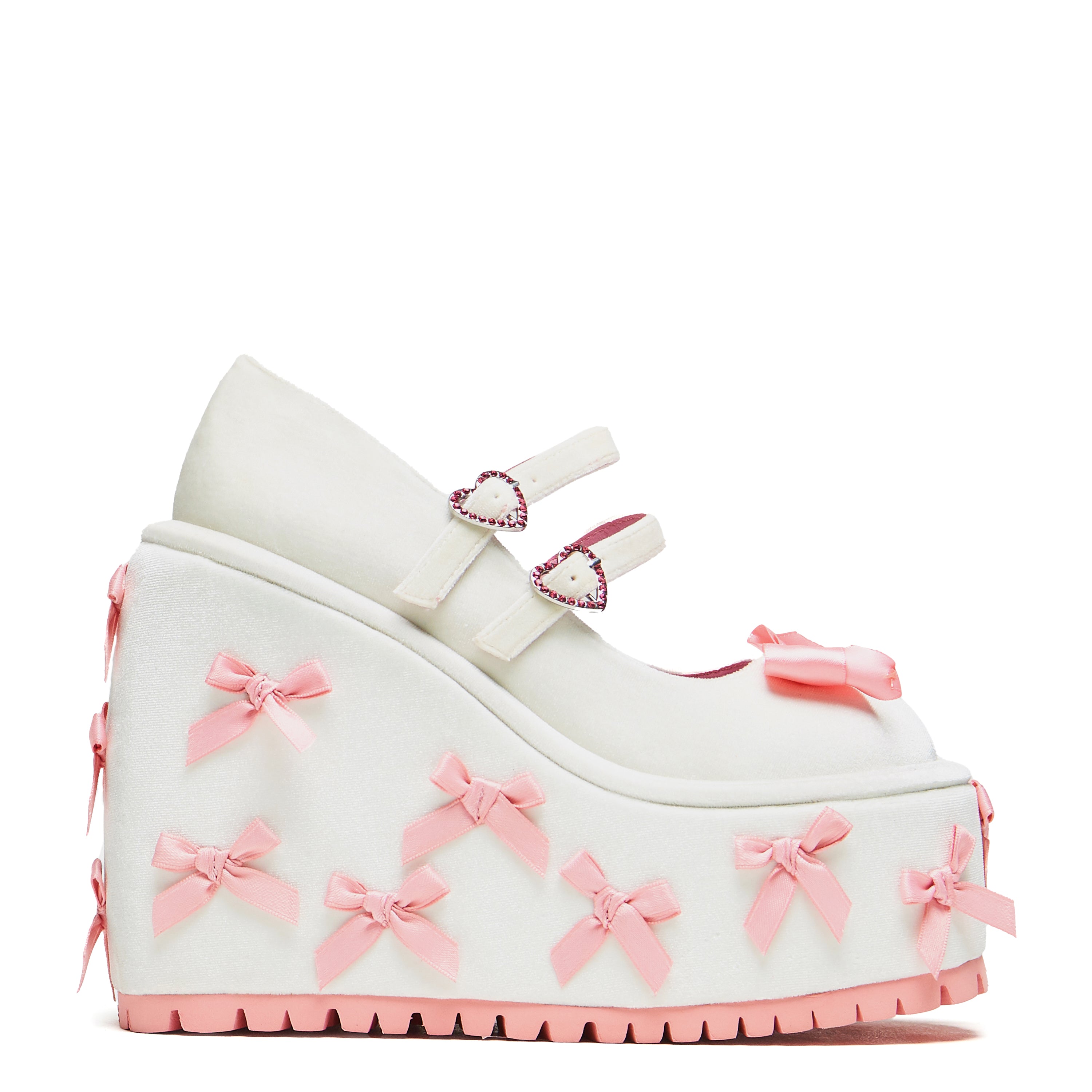 A Courtship of Bows Platform Mary Janes Cream – KOI footwear