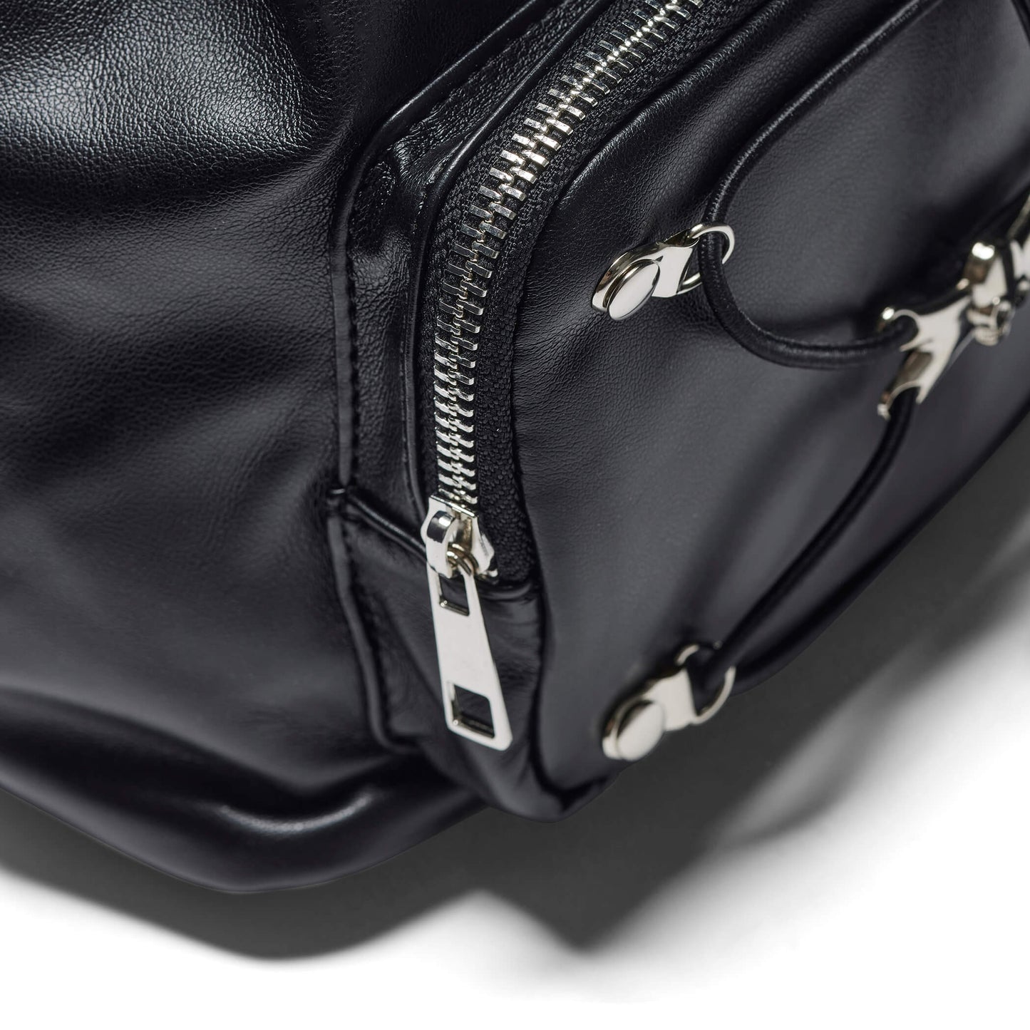 Rimo Black Mini Backpack - Accessories - KOI Footwear - Black - Zip Detail