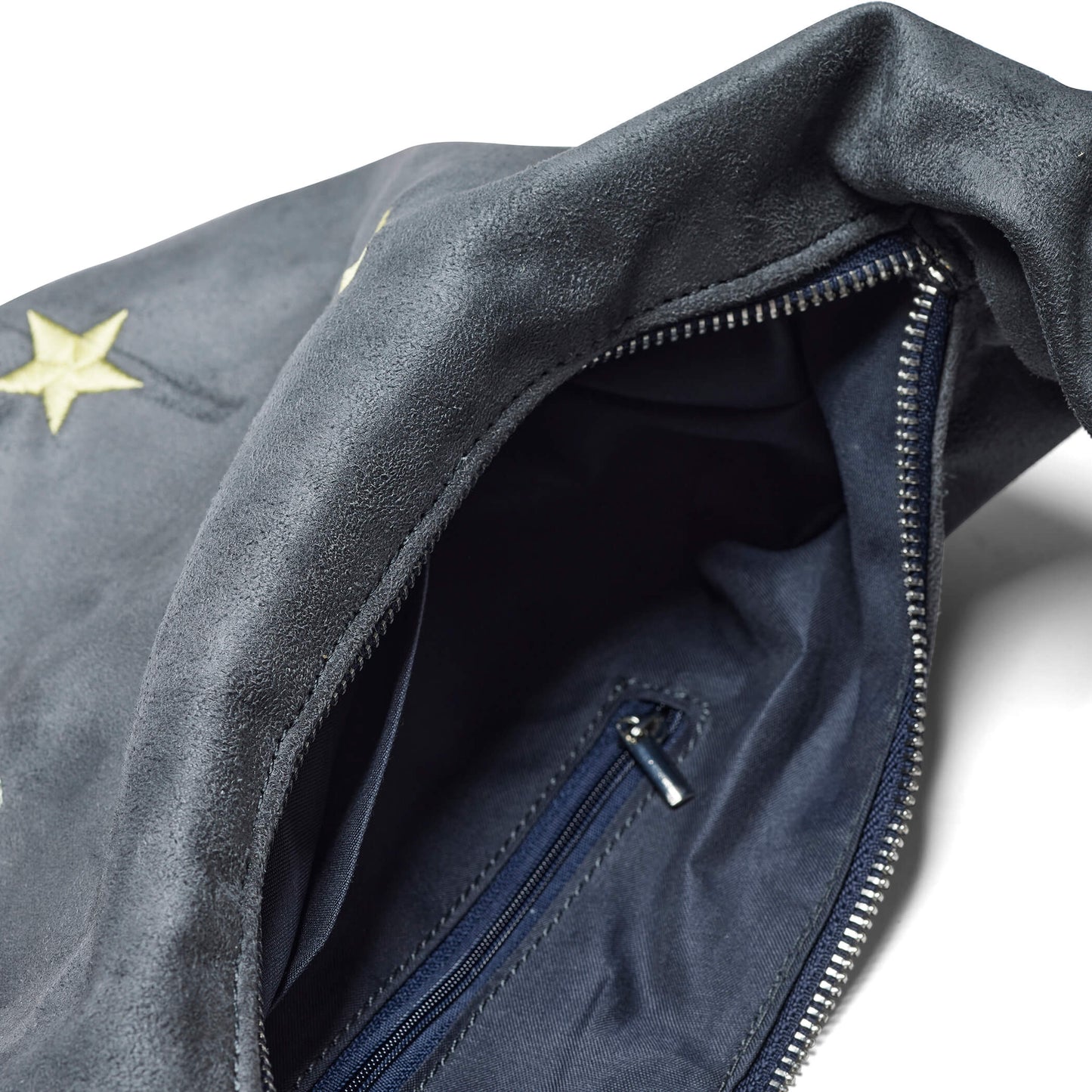 A Fairytale Galaxy Shoulder Bag - Accessories - KOI Footwear - Grey - Open Zip Detail