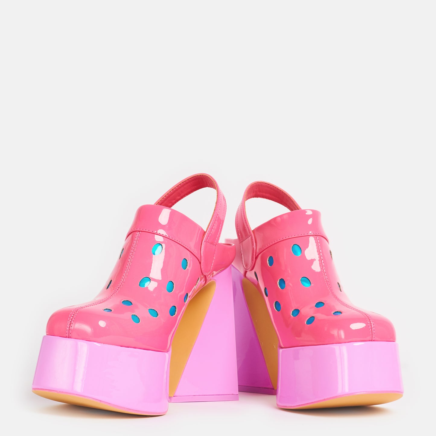 Candyfloss Powder Alien Heels - Shoes - KOI Footwear - Pink - Front View