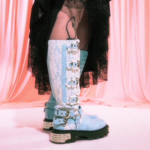Jazmin Bean x KOI Blue Inside Whimsical Long Boots – KOI footwear