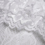 Heiress White Lace Ruffle Socks - Accessories - KOI Footwear - White - Material Detail