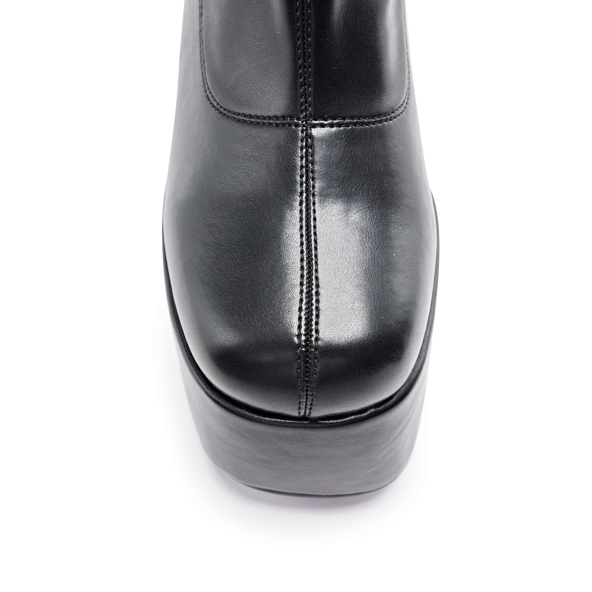 Delano Men's Black Platform Heeled Boots - Ankle Boots - KOI Footwear - Black - Top View