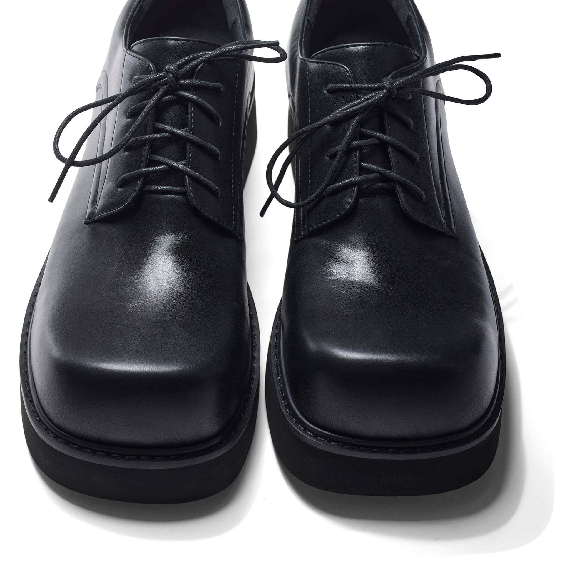 400% Oversized Men's Derby Shoes - Black - Koi Footwear - Front View