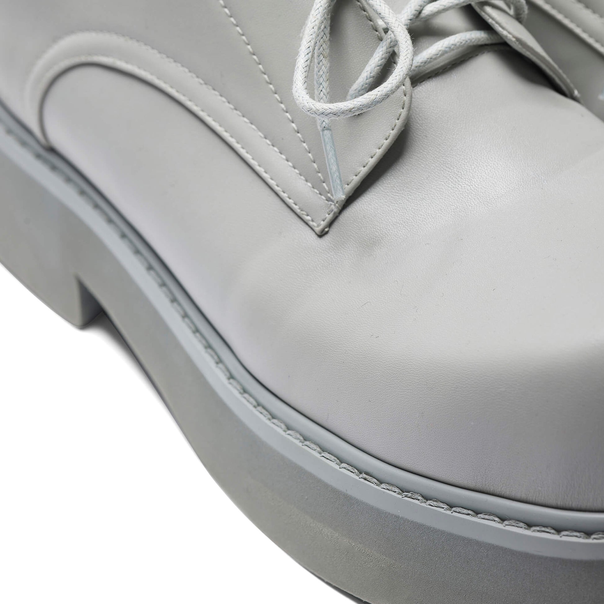 400% Oversized Derby Shoes - Grey - Koi Footwear - Material Detail