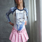 Dreamwave Anime-Print Bodysuit - Blue