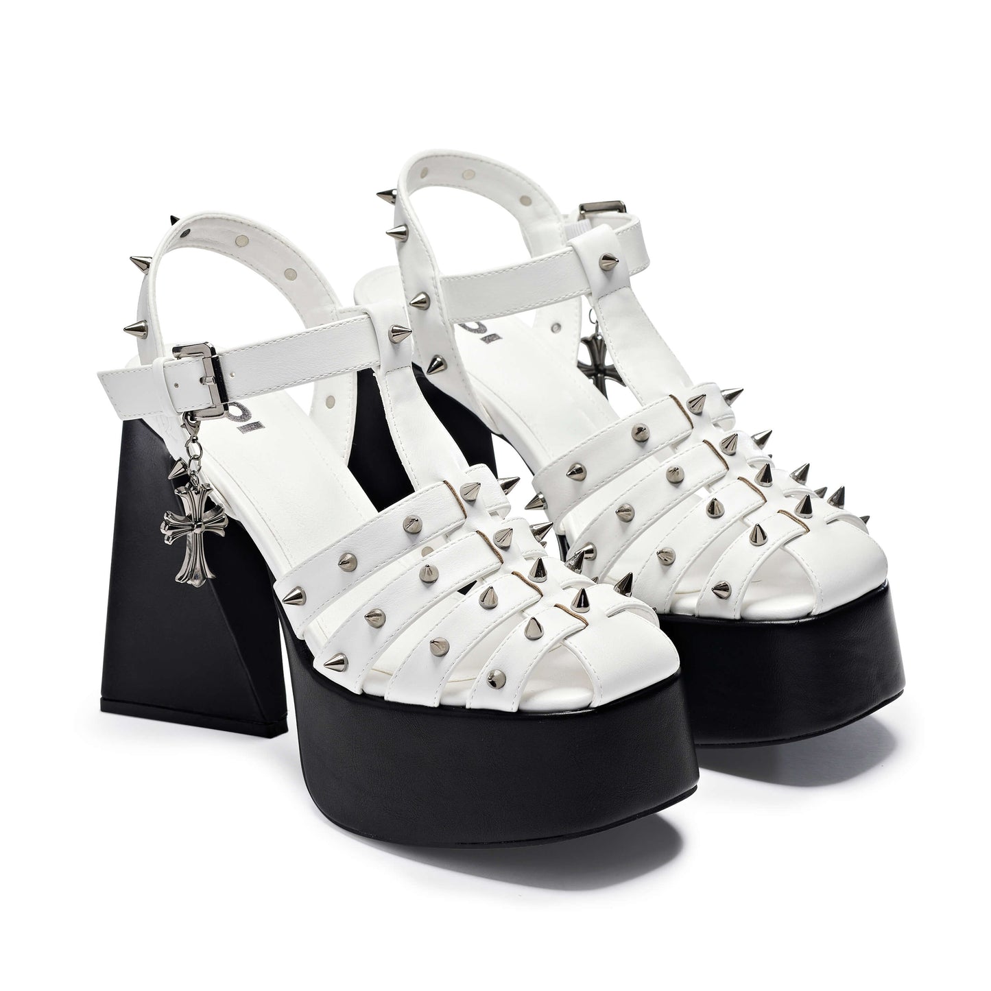Angel Mist White Platform Heels - Shoes - KOI Footwear - White - Three-Quarter View