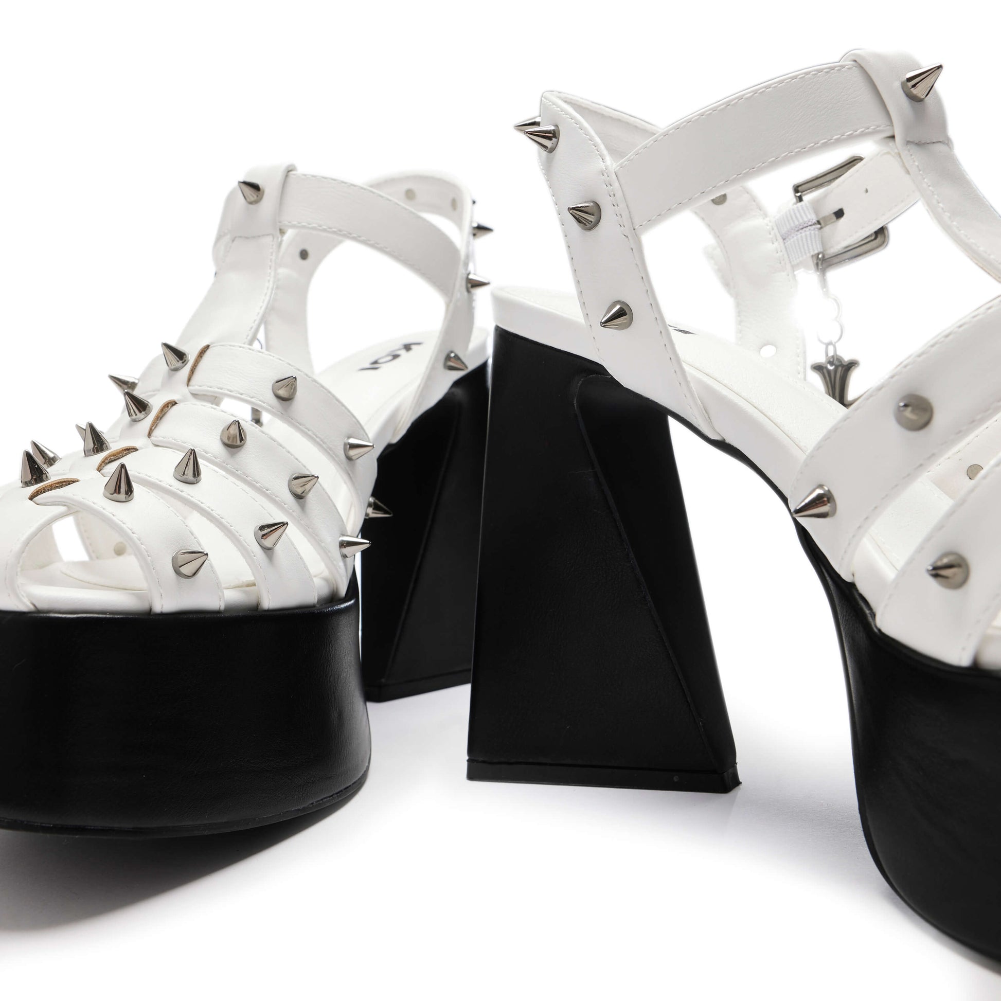 Angel Mist White Platform Heels - Shoes - KOI Footwear - White - Front View