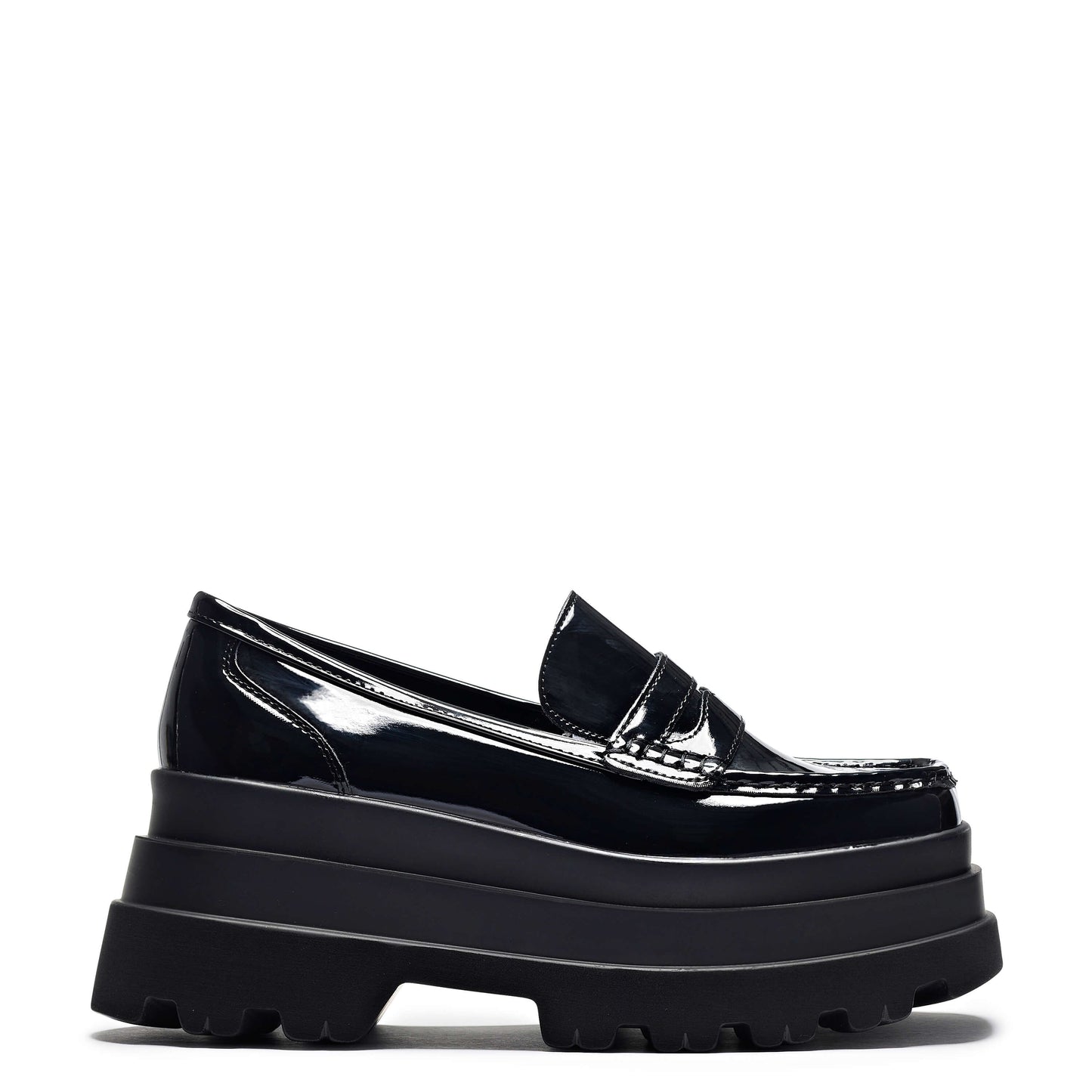 Arna Black Patent Trident Shoes - Shoes - KOI Footwear - Black - Side View