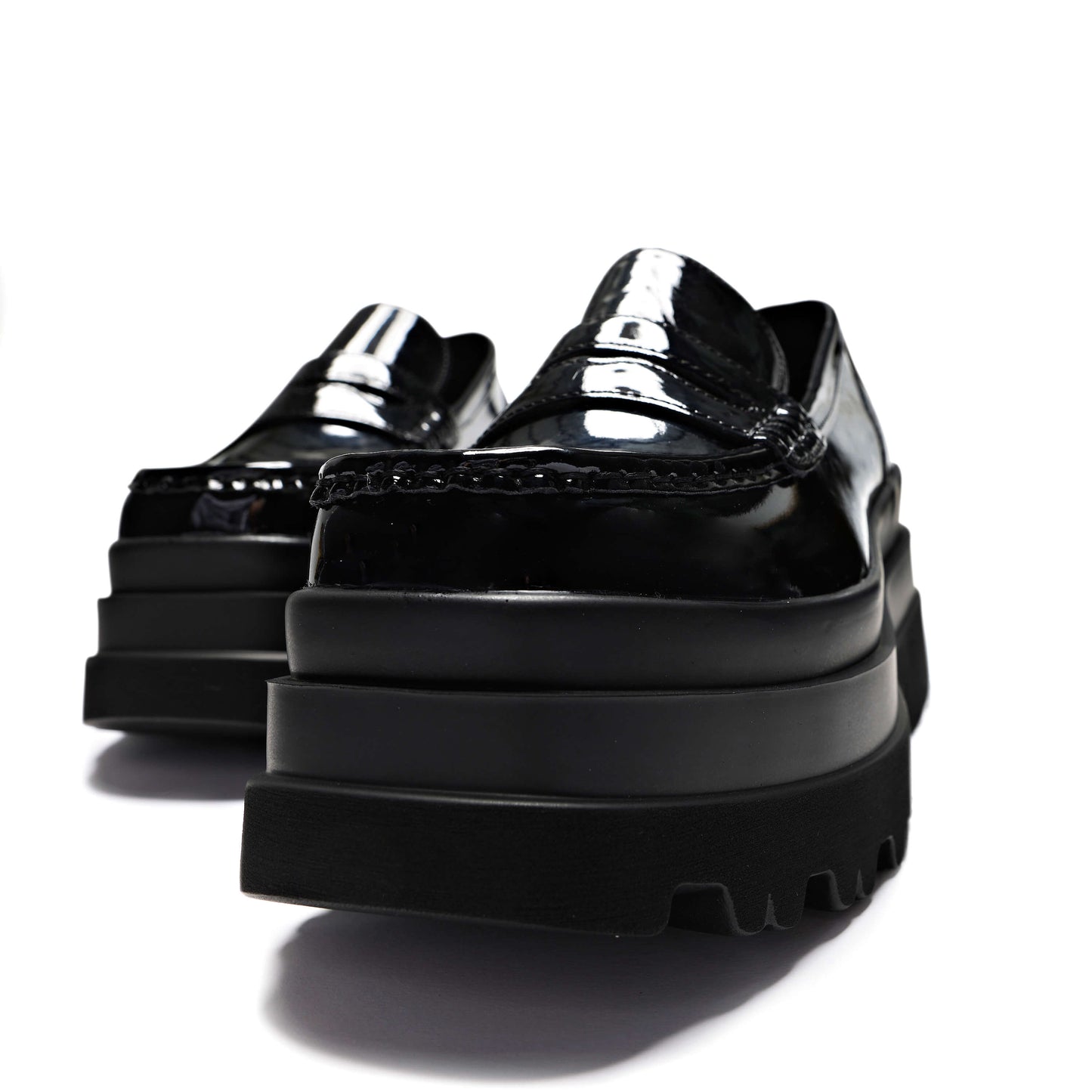 Arna Black Patent Trident Shoes - Shoes - KOI Footwear - Black - Front Detail