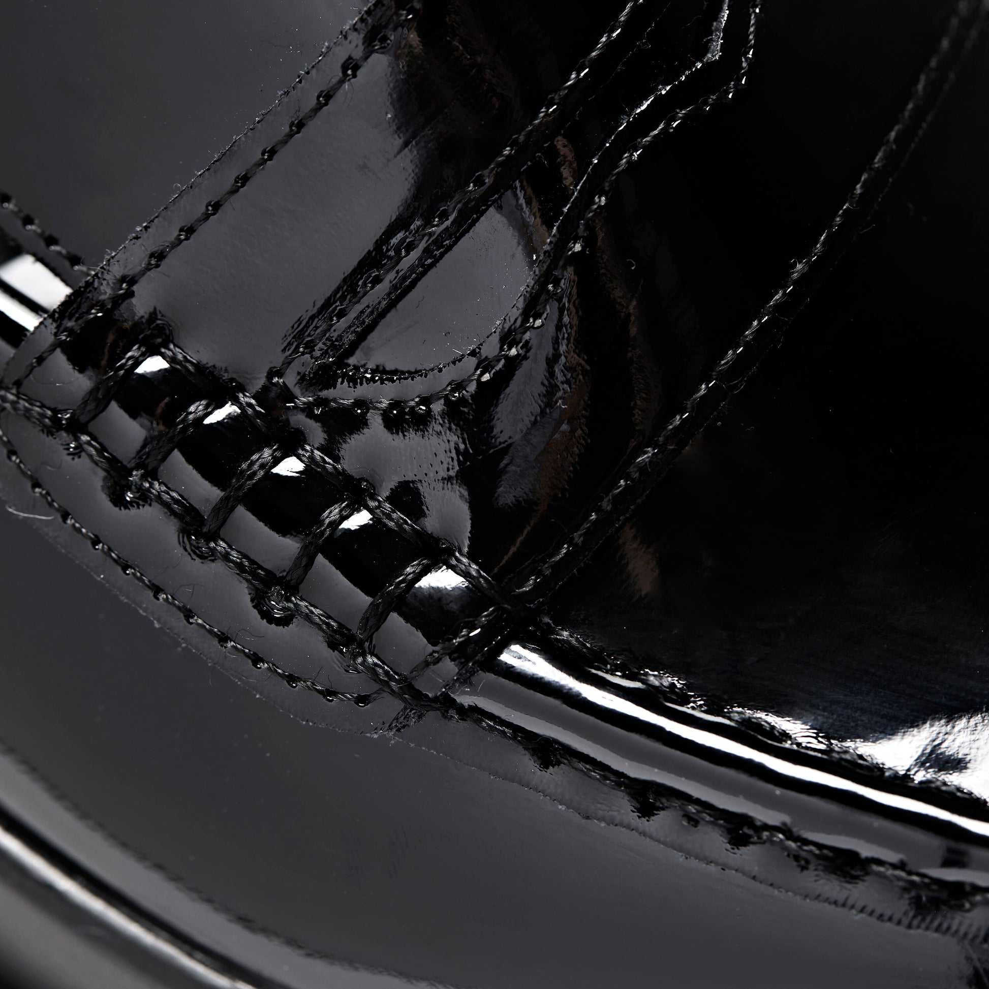 Arna Black Patent Trident Shoes - Shoes - KOI Footwear - Black - Material Detail