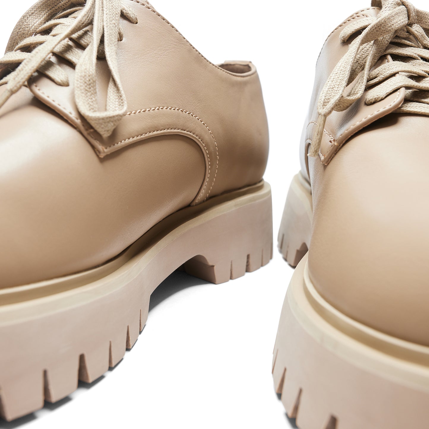 Avian Men's Lace Up Shoes-Sand - Shoes - KOI Footwear - Beige - Front Detail
