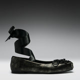 Blithe Metal Toe Ballet Flats- Cracked Grey- PRE ORDER