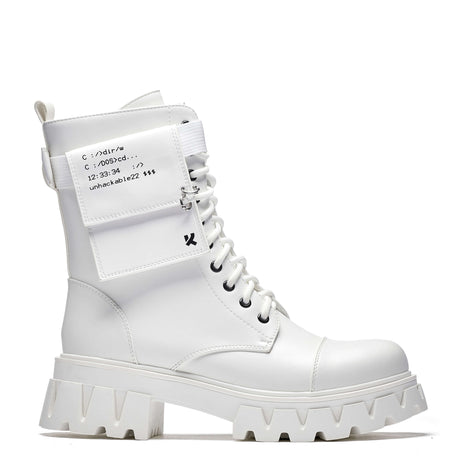 Banshee White Boots - Ankle Boots - KOI Footwear - White - Main View