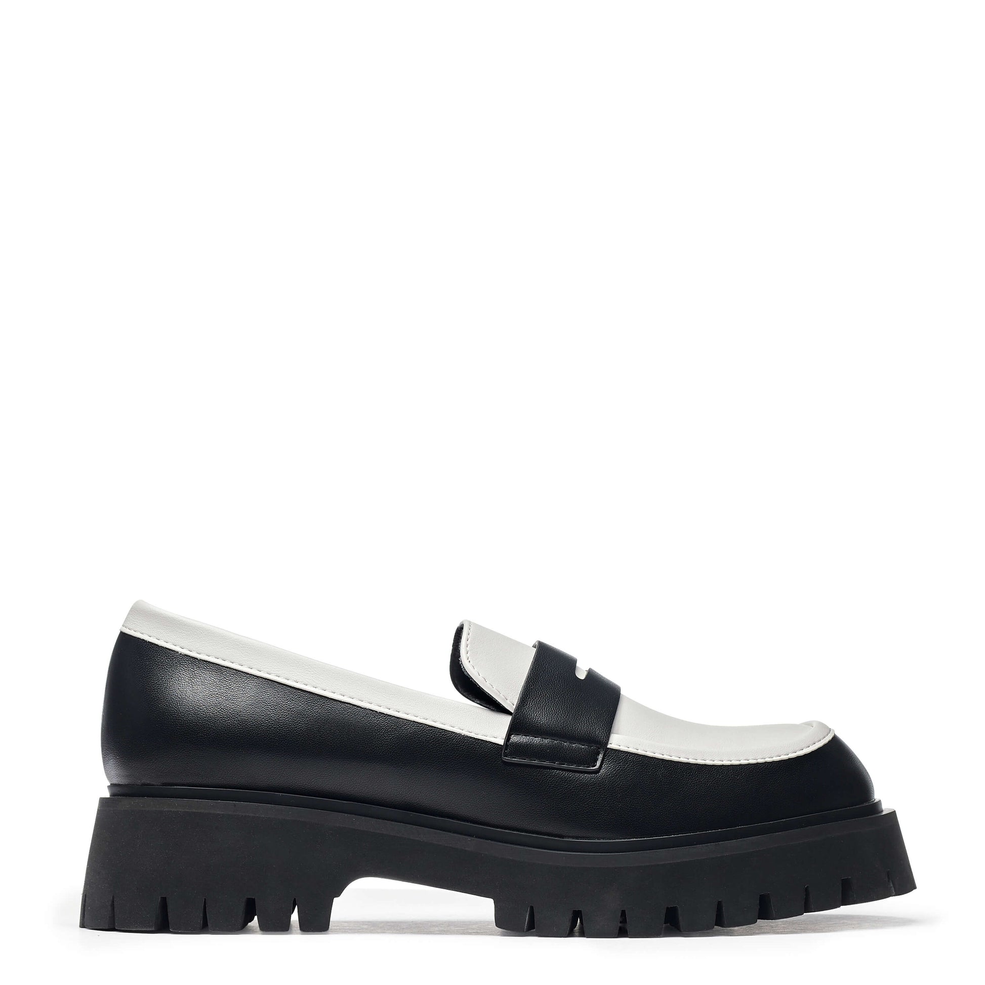Birch Monochrome Loafers - Shoes - KOI Footwear - Multi - Side View