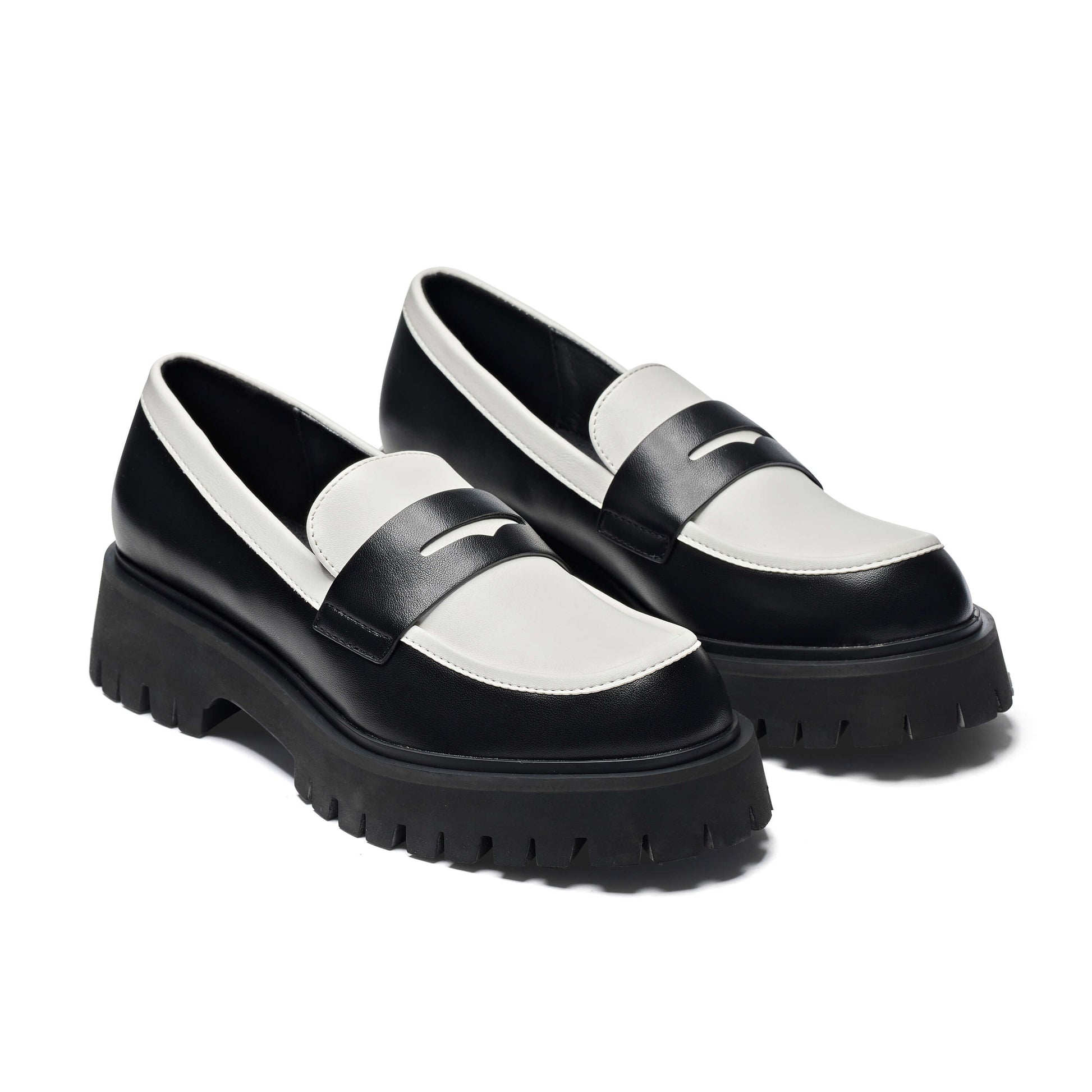 Birch Monochrome Loafers - Shoes - KOI Footwear - Multi - Three-Quarter View