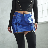 Nimbus Harness Strap Mini Skirt - Blue