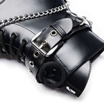 Borin Men's Hardware Platform Boots - Ankle Boots - KOI Footwear - Black - Ankle Detail