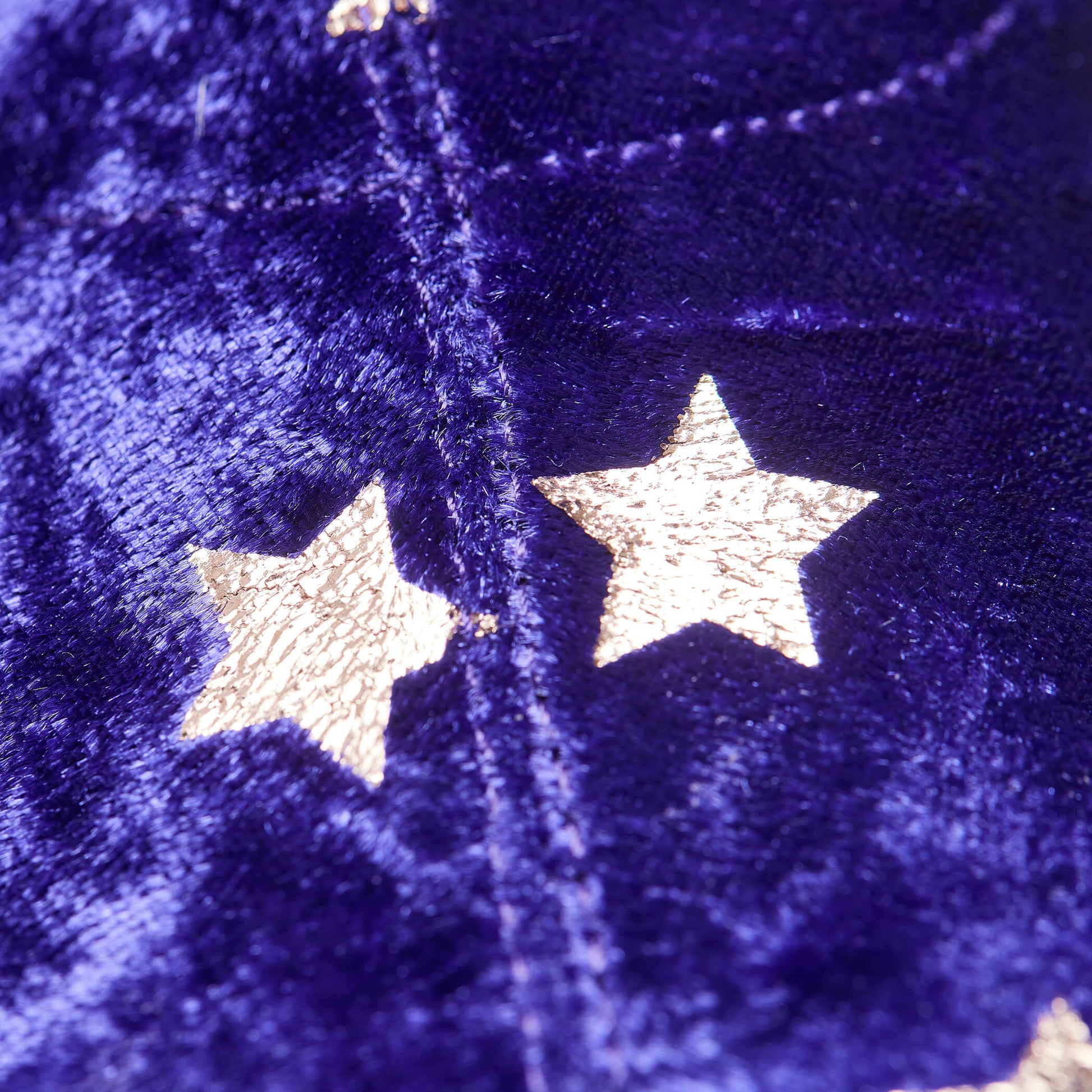 Celestial Dusk Trident Velvet Long Boots - Spellbound Purple - Long Boots - KOI Footwear - Purple - Material Detail
