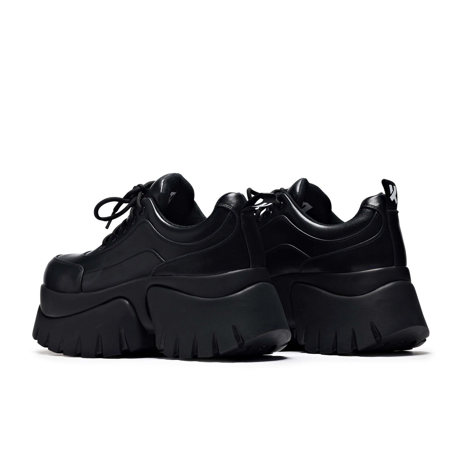 Chronicles Vilun Platform Trainers - Trainers - KOI Footwear - Black - Back View