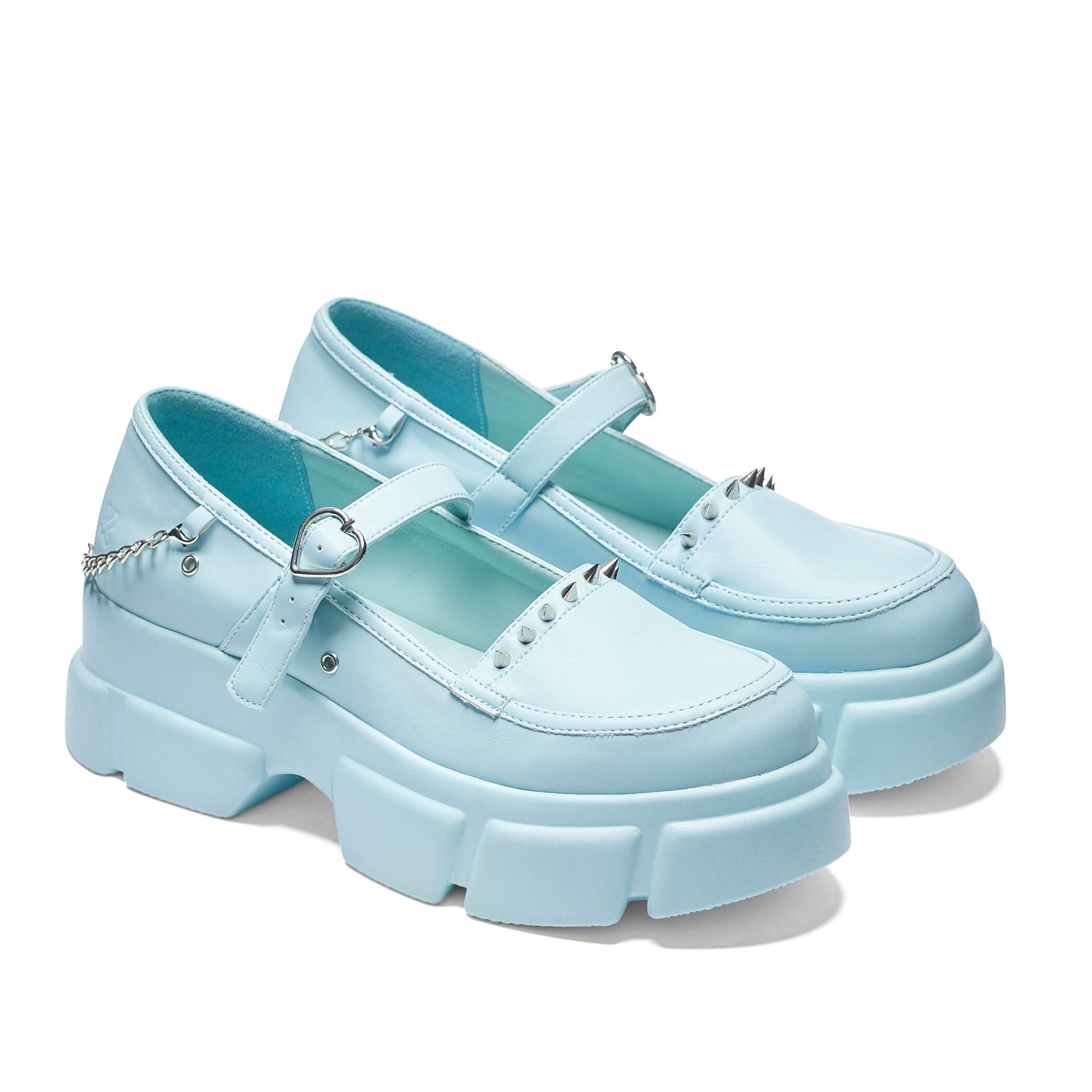 Cloud Mist Chunky Shoes - Baby Blue - Shoes - KOI Footwear - Blue - Three-Quarter View