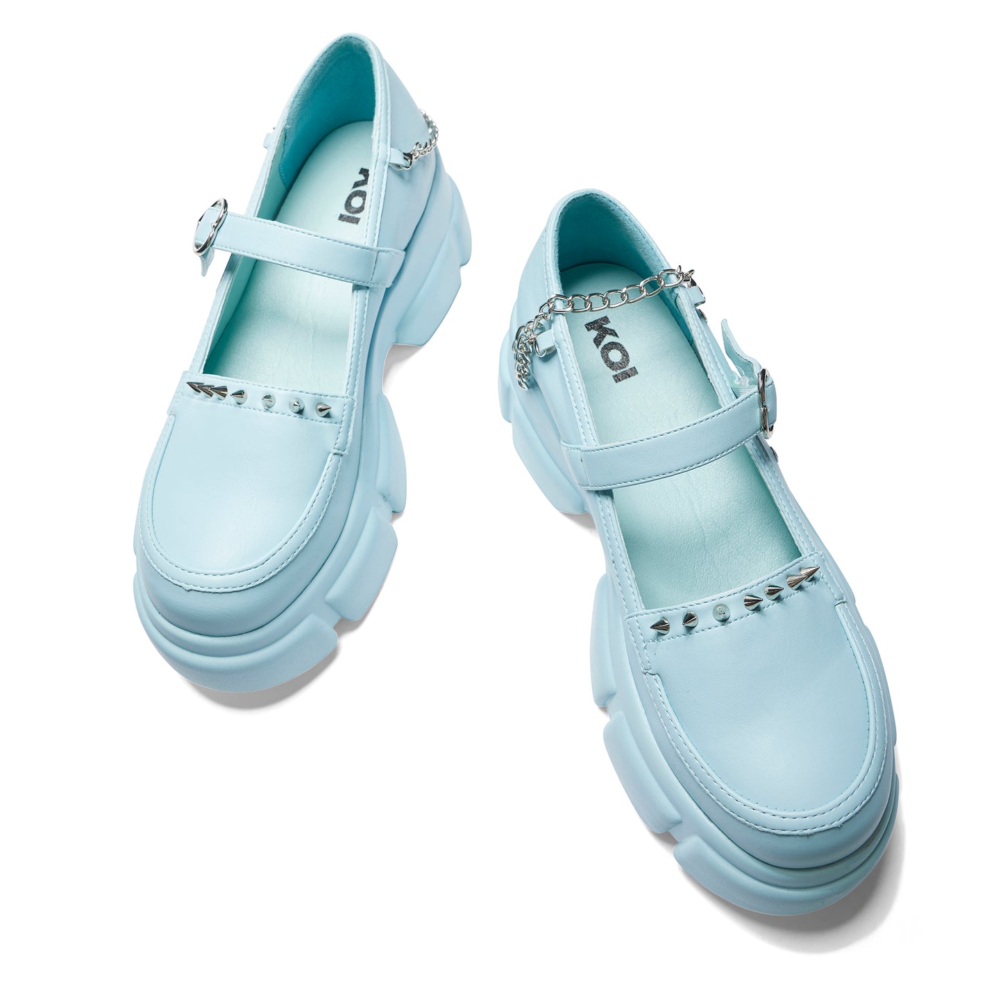 Cloud Mist Chunky Shoes - Baby Blue - Shoes - KOI Footwear - Blue - Top View