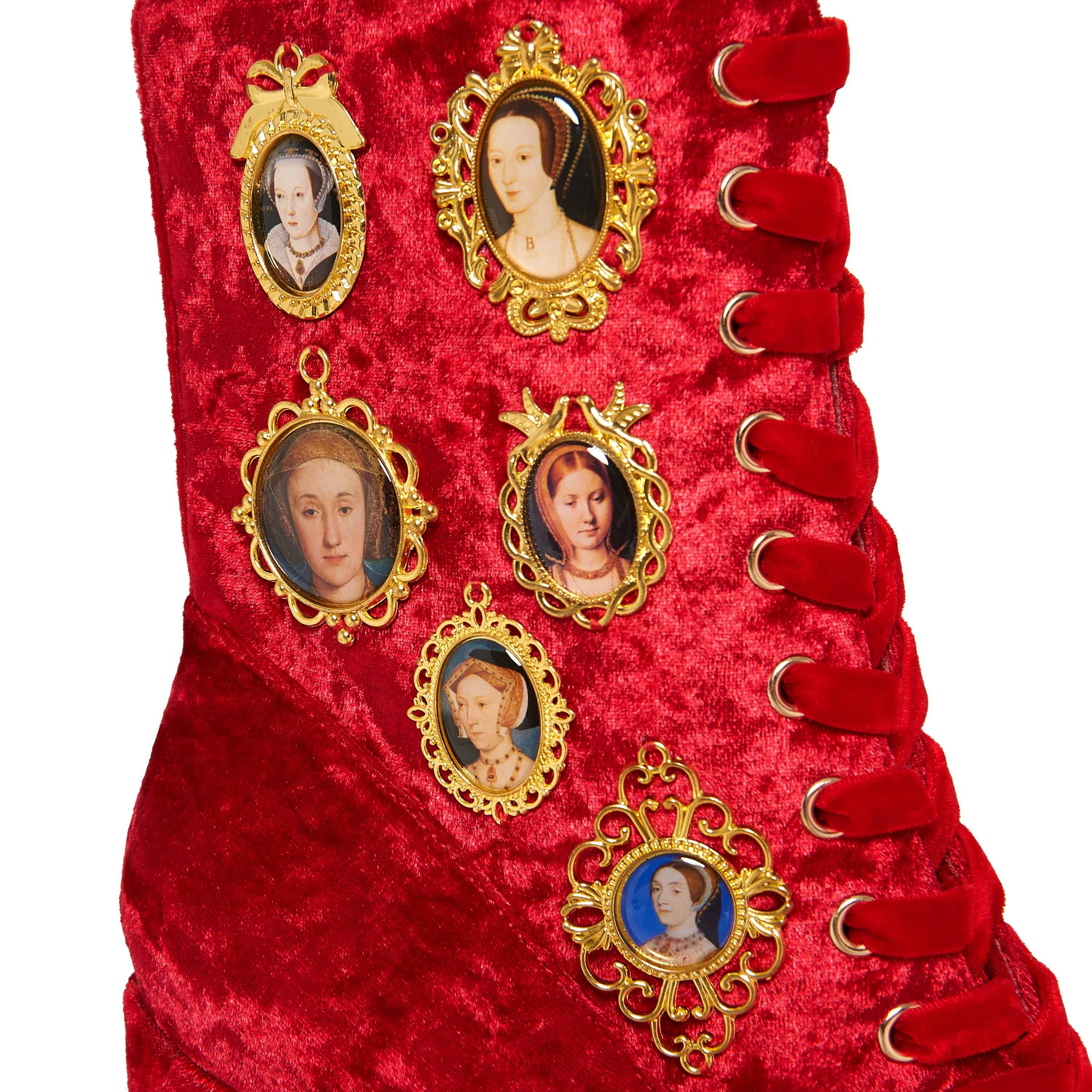 The Six Shadows Chunky Heels Boots - Red