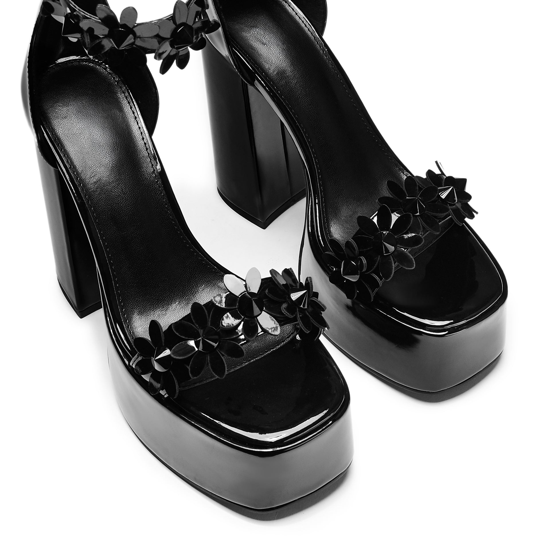 A Secret Arrangement Platform Heels - Black - Koi Footwear - Front View