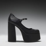 Darkbloom Black Platform Heels