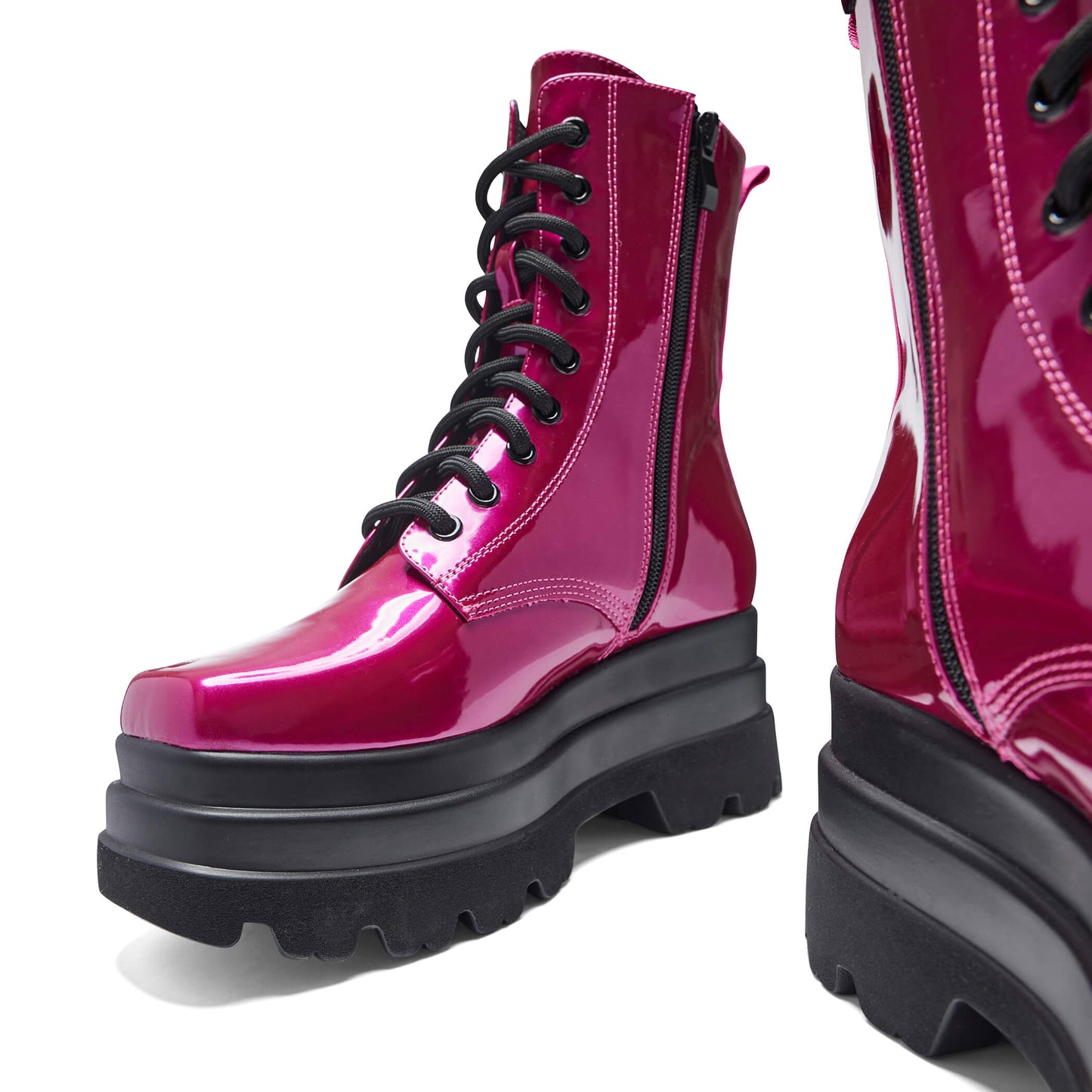 Deathwatch Trident Platform Boots - Candy Pink - KOI Footwear - Platform View