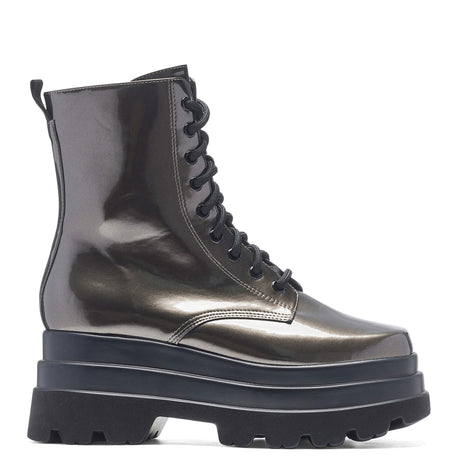 Deathwatch Trident Platform Boots - Static Grey - KOI Footwear - Main View