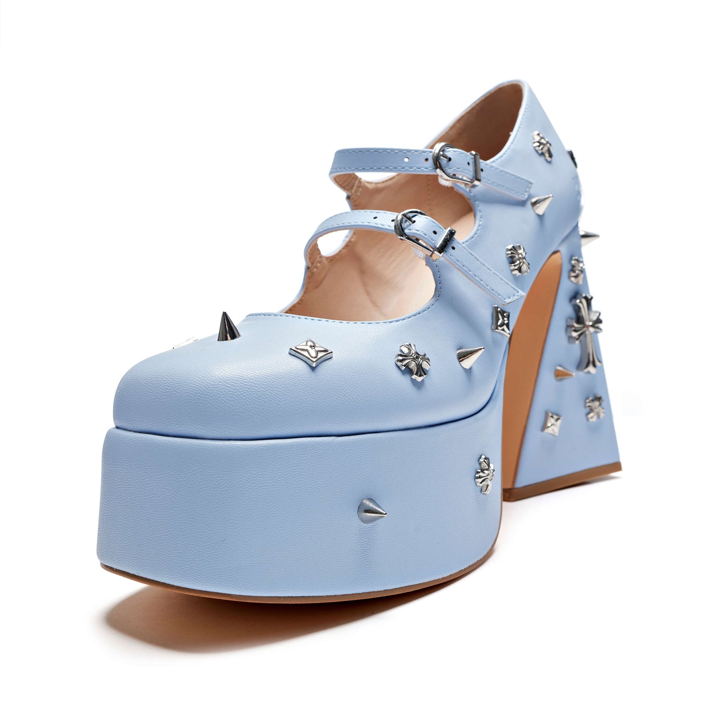Devil Tears Blue Platform Heels - Shoes - KOI Footwear - Blue - Platform Detail