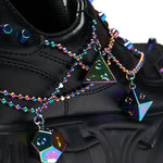 Dungeon Dice Mystic Charm Chunky Platform Trainers Rainbow - Mid