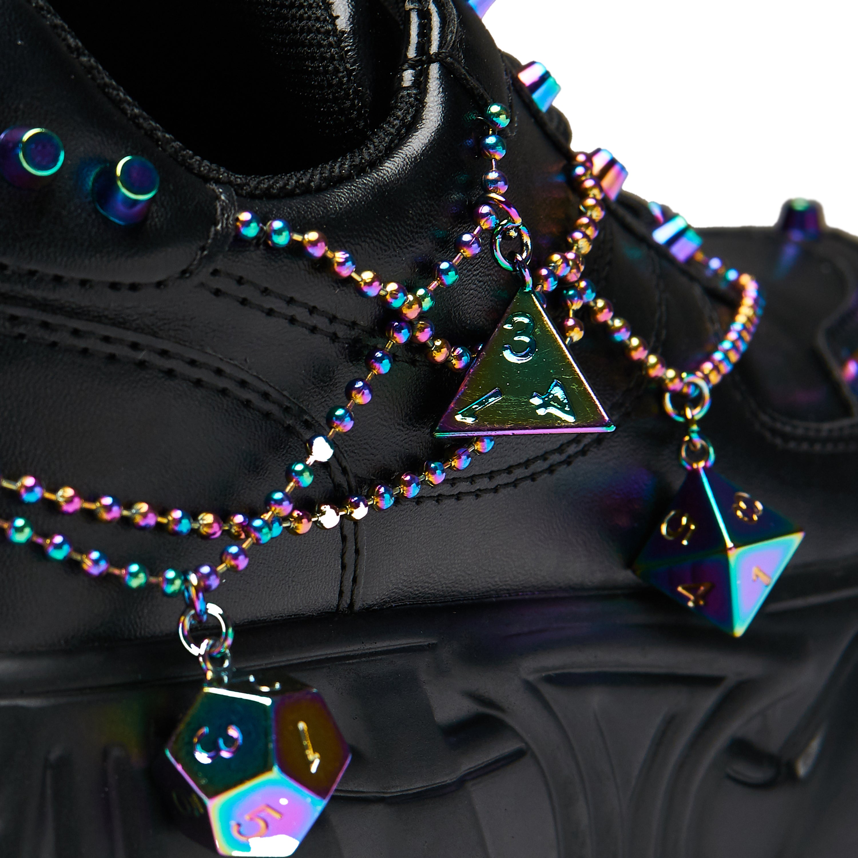 Dungeon Dice Mystic Charm Chunky Platform Trainers Rainbow - Mid