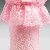 Fervor Pink Lace Socks