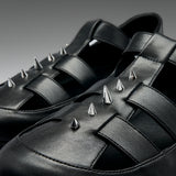 Forlorn Men's Spiked Mary Janes - Black
