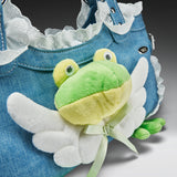 Frog Frolics Denim Shoulder Bag