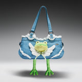 Frog Frolics Denim Shoulder Bag