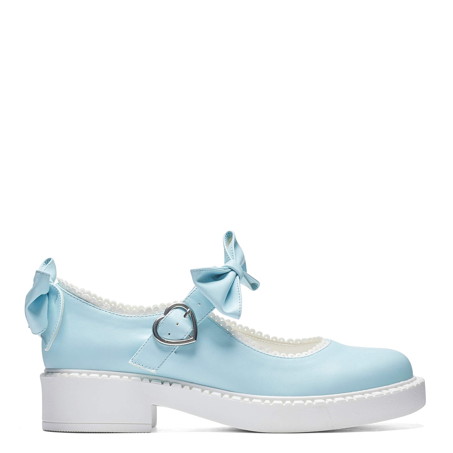 Fairy Lace Doily Mary Janes - Baby Blue - Mary Janes - KOI Footwear - Blue - Side View