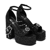 Frank N Furter Charm Chunky Heels Black_4