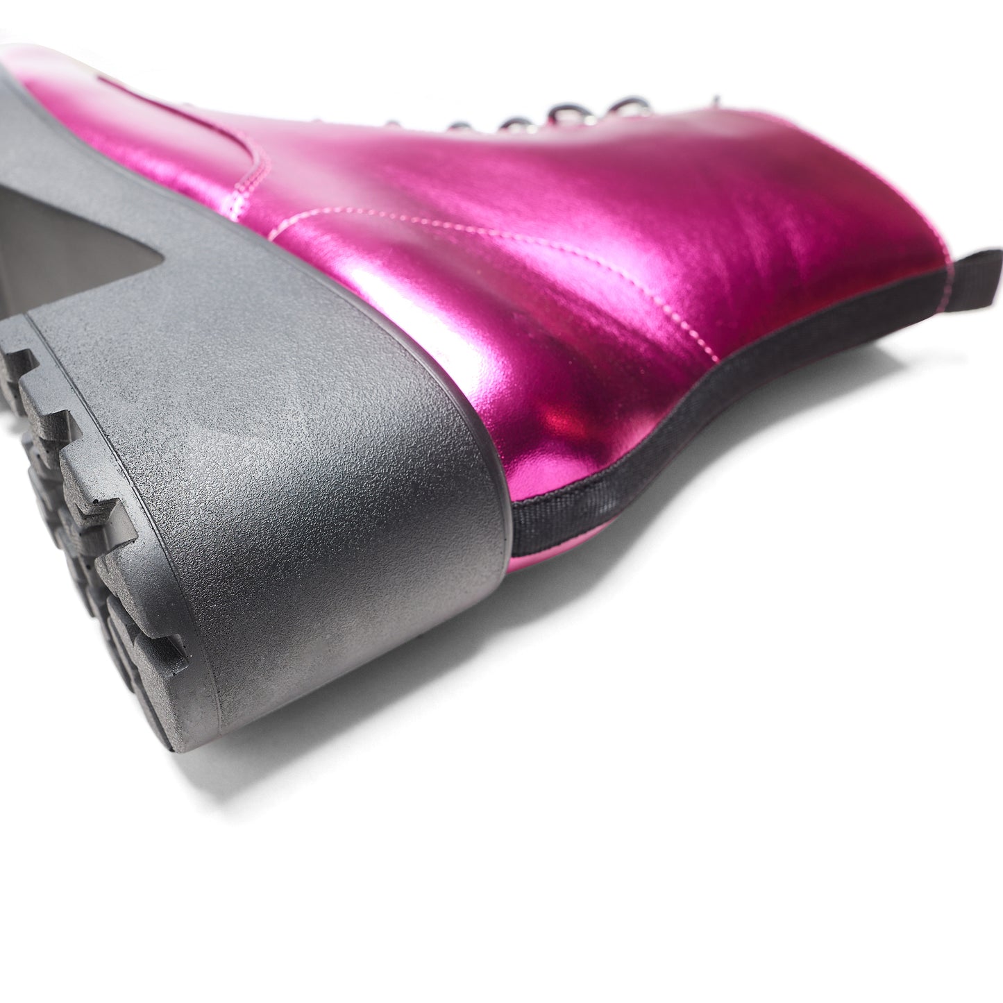 Fuschia Haze Military Platform Boots - Ankle Boots - KOI Footwear - Pink - Back Detail