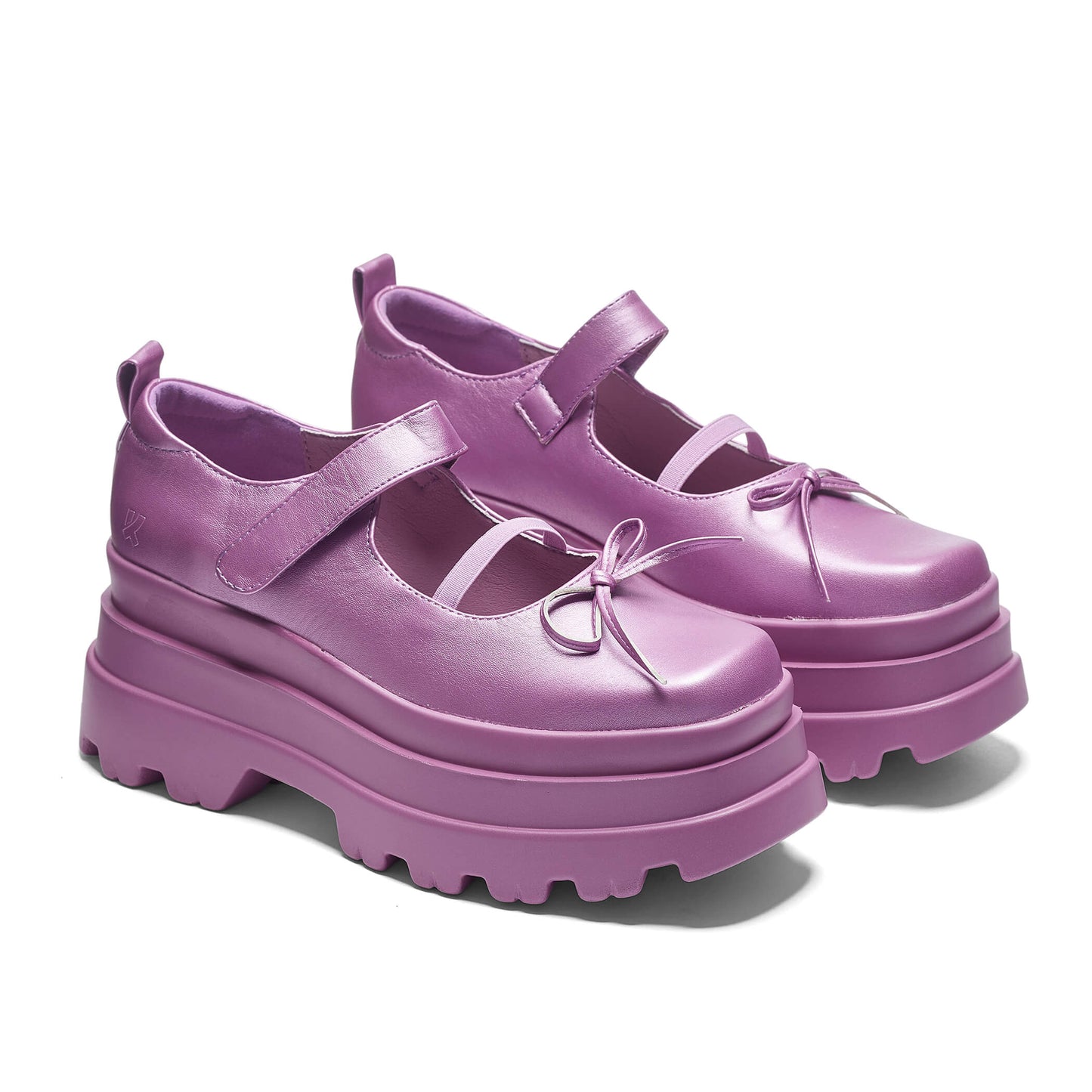Galaxy Doll Trident Mary Janes - Purple - Mary Janes - KOI Footwear - Purple - Three-Quarter View